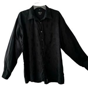 Tony D. Exclusiv Black Dress Shirt Long Sleeve SZ 17